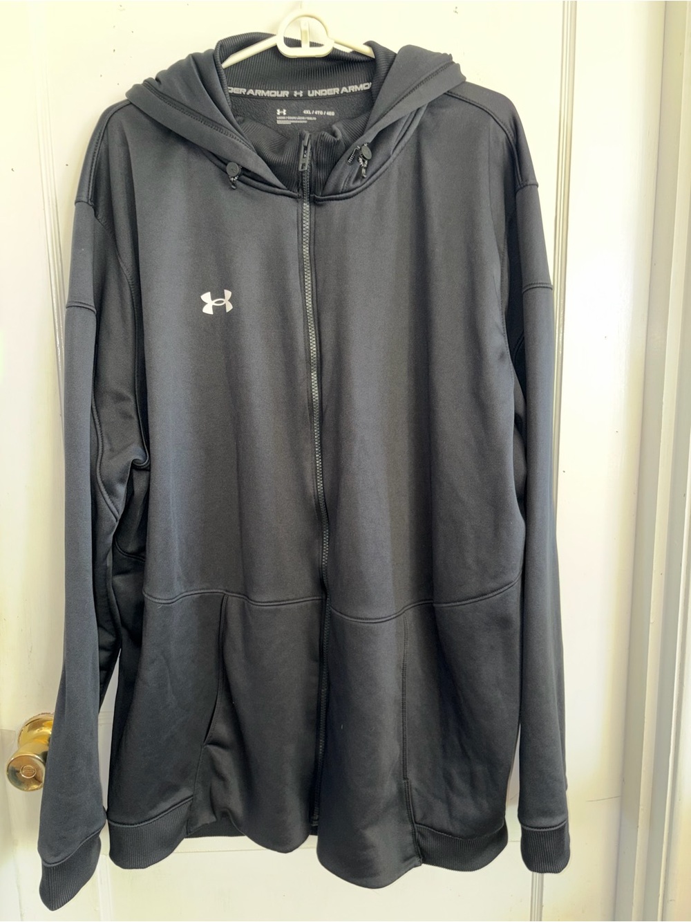Under Armour Men's Black Full-Zip Hooded Jacket Size 4X EUC